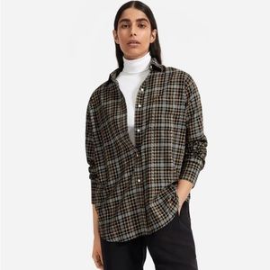 Everlane black plaid button down